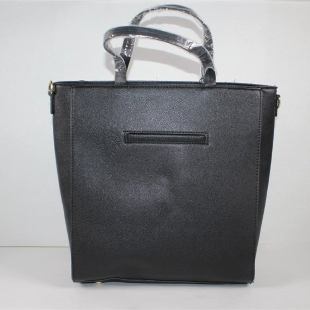 London Fog Black Sophia Studded Tote Shoulder Bag - Picture 6 of 8